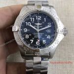 Fake Breitling Superocean Watch Stainless Steel Black Arabic Dial